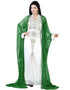 Modest Green Colored Embroidery worked Kaftan